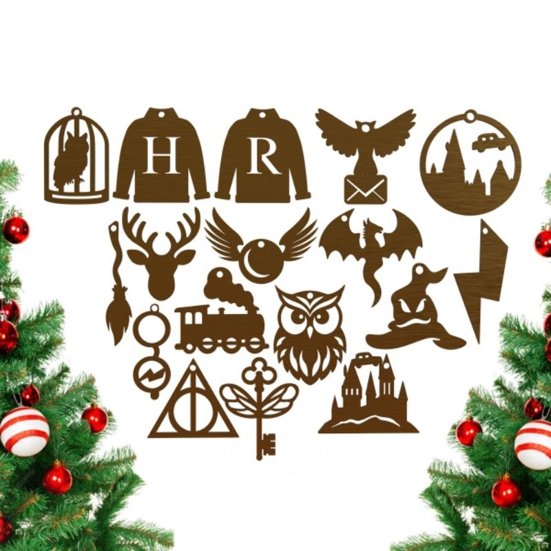 17 Enfeites Harry Potter Pendurar Árvore Natal Bolinha PIsca PIsca Coisas legais Para Casa