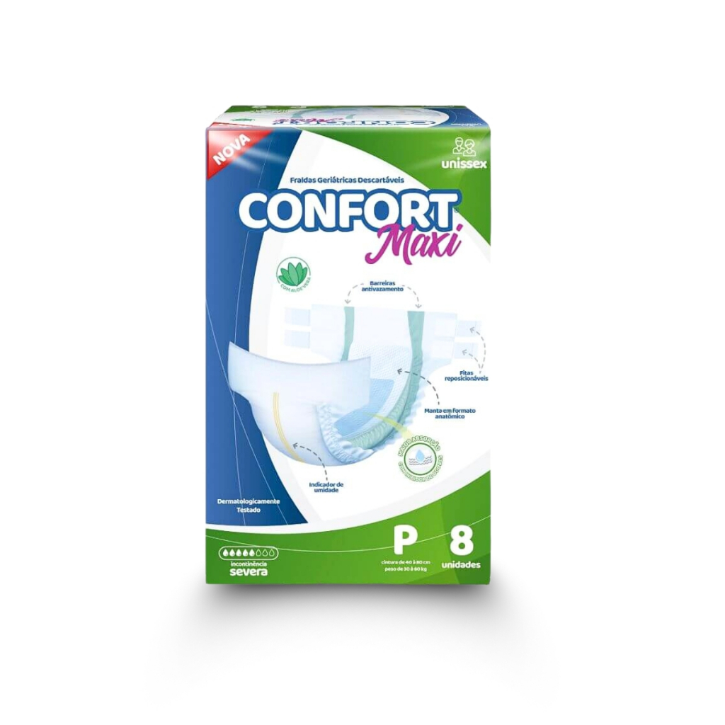 FRALDA GERIÁTRICA TAMANHO P (PCT C/08) -  MAXI CONFORT
