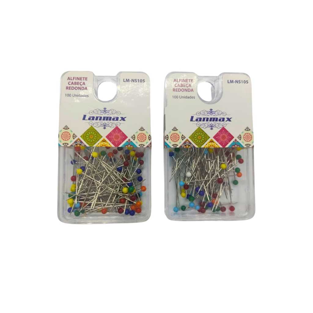 200 UNIDADES ALFINETE CABEÇA DE VIDRO FINO LANMAX em Oferta na Shopee