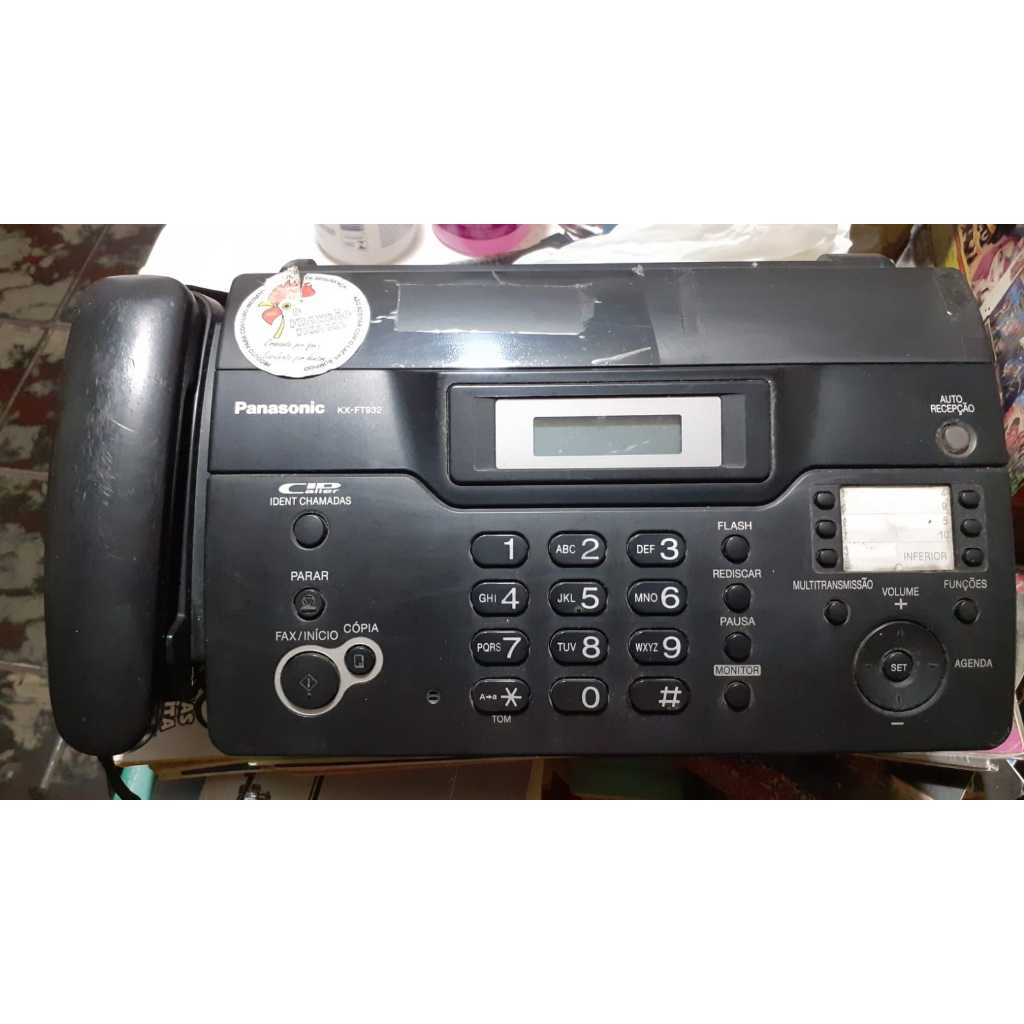APARELHO DE FAX ANTIGO RETRO- PANASONIC- KX FT932- NO ESTADO- DECORAÇÃO  OU COLECIONADOR-RARO