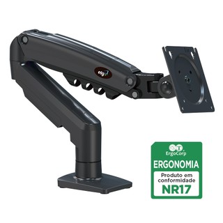 Suporte De Mesa Articulado, ELG, F80N, Para Televisão e Monitor - 17" a 35", com Pistão a Gás, Preto em Oferta na Shopee