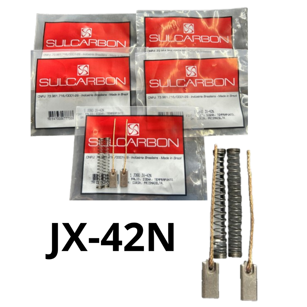 5 Pares Escova Regulador Denso Magneti Marelli JX-42N Alternador Oficina Eletricista Automotivo