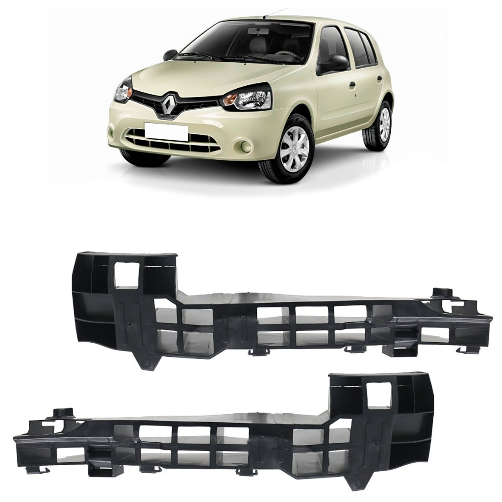Par Alma Parachoque Dianteiro Clio 2012 2013 2014 2015 2016 Preto Liso - Spare Parts and Accessories for Vehicles