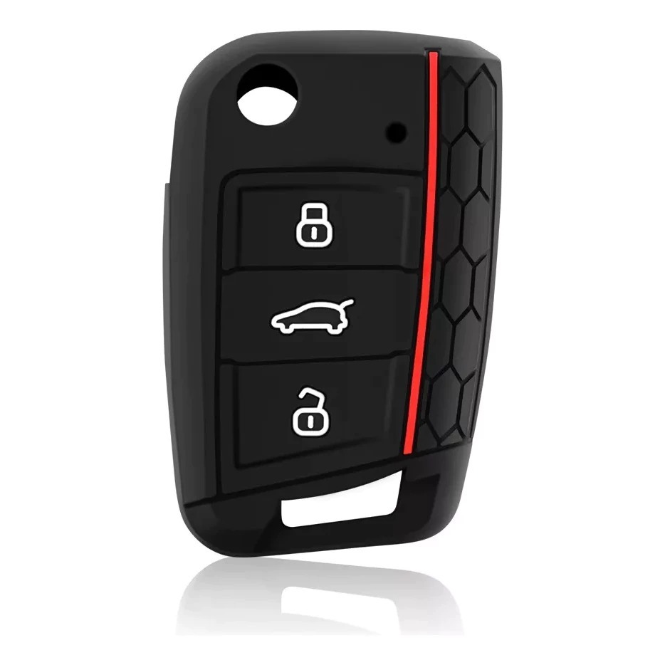 Capa Chave Volkswagen Chaveiro Canivete Silicone Volks Golf Novo Polo Virtus Jetta T Cross Tiguan Vw