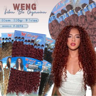 Cabelo Cacheado 80cm 100% Orgânico Fibra Premium Weng 9 Telas em Oferta na Shopee