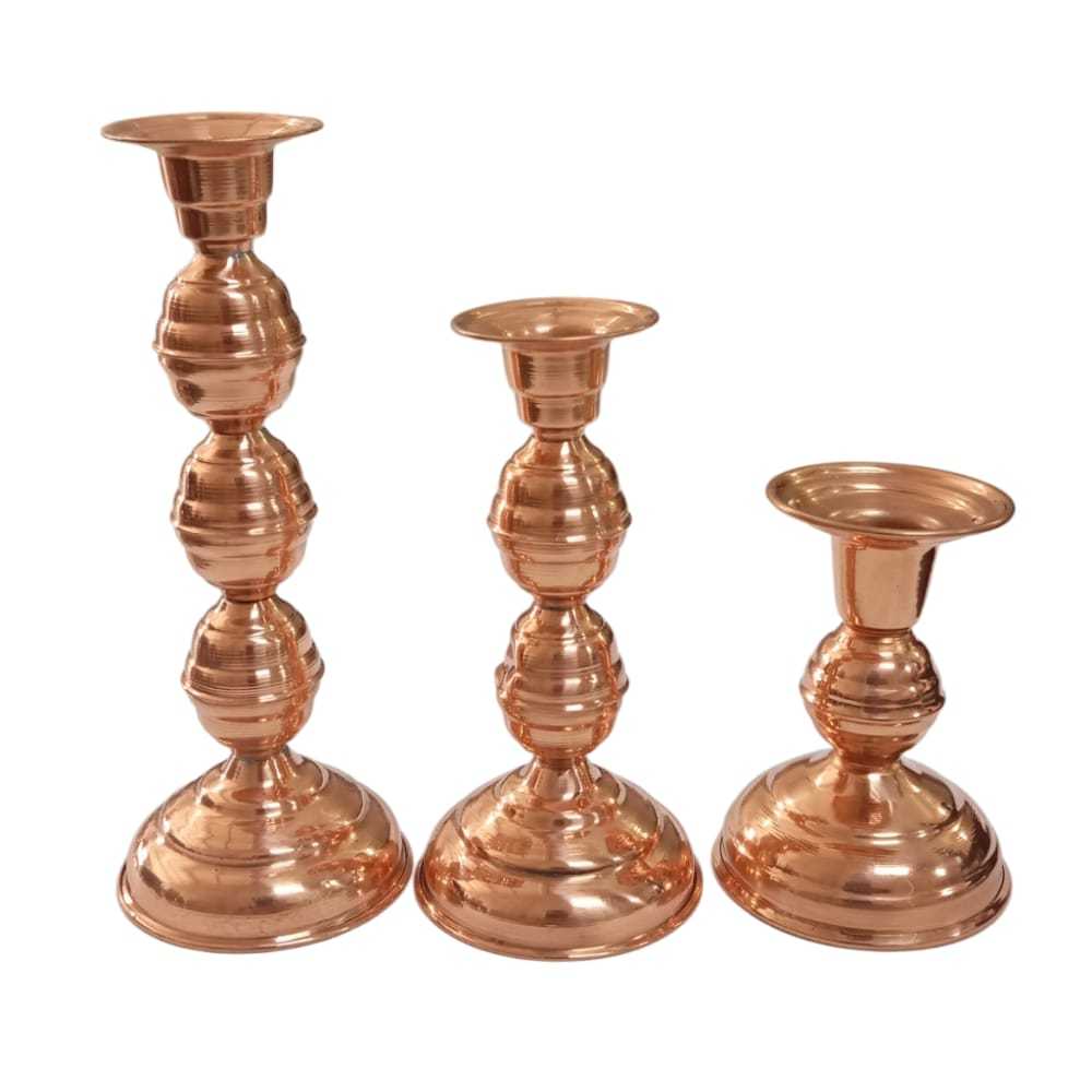 Castiçal De Cobre Suporte Para 1 Vela Comum Umbanda candomblé em Oferta na Shopee