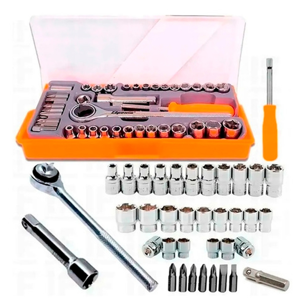 Jogo Chave Soquete C/ Catraca Reversível 40 Pçs Sparta