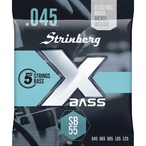 Encordoamento Baixo 5 Cordas Strinberg SB55 Níquel 045-125
