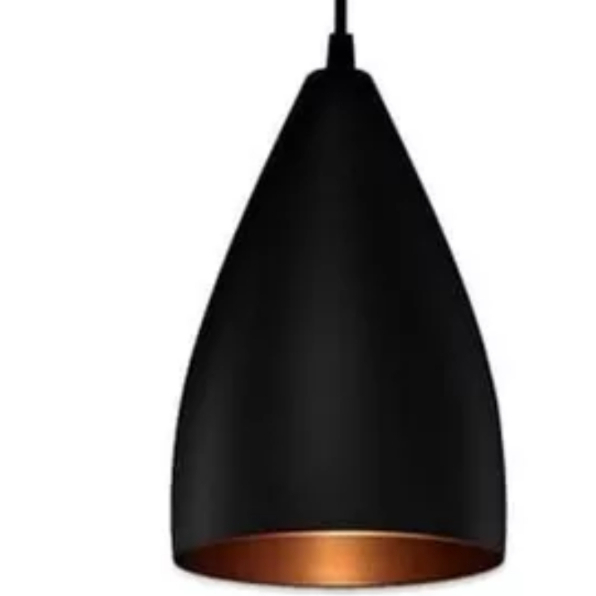 Pendentes Vegas  ( Preto Textura / Bronze ) 17cm