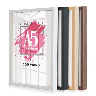 Quadro Moldura A5 15x20 Porta Retrato Com Vidro Certificado Caixa Alta em Oferta na Shopee