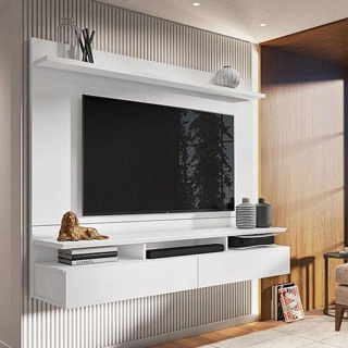 Painel Para Tv Home Suspenso Noruega Branco - Móveis Leão em Oferta na Shopee
