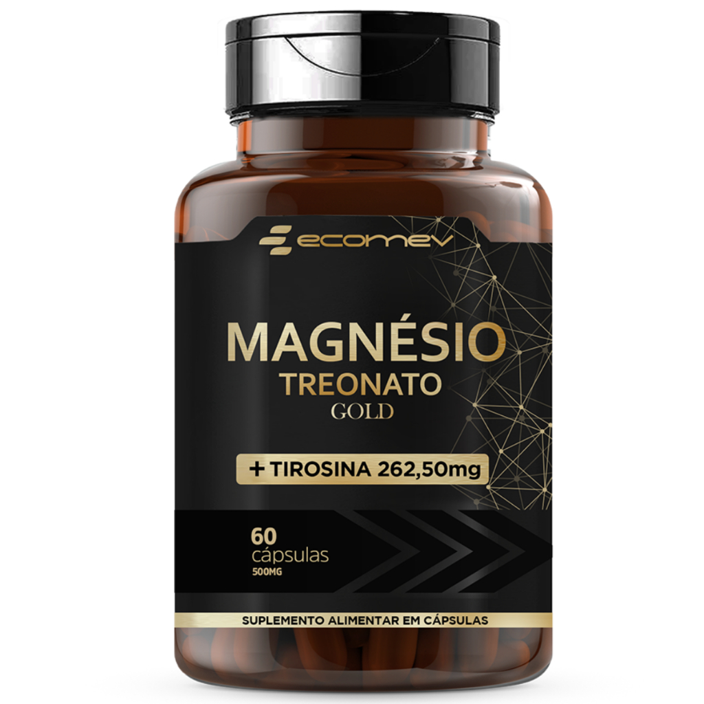 Magnesio Treonato + L Tirosina 500Mg Formula Concentrada 60 Cáps Ecomev