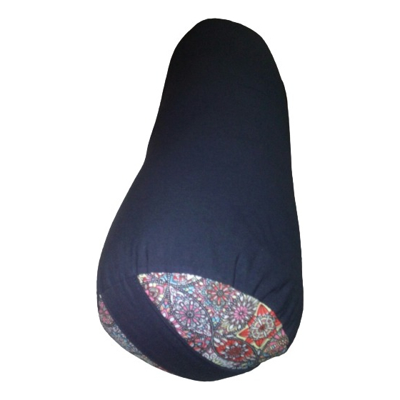 Imagem Bolster 60x18cm para Yoga – Capa Removível e Enchimento Ecológico de Flocos e Retalhos