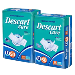 Kit 2 Absorvente Geriátrico Descart Care Descartável de Alta Performance,Rápida Absorção