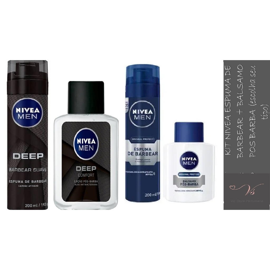 KIT Nivea Espuma de Barbear + Balsamo Pós Barba (Escolha o tipo)