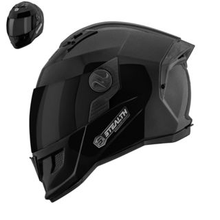 Capacete Moto Masculino Stealth Solid Brilhante Vis. Fumê em Oferta na Shopee