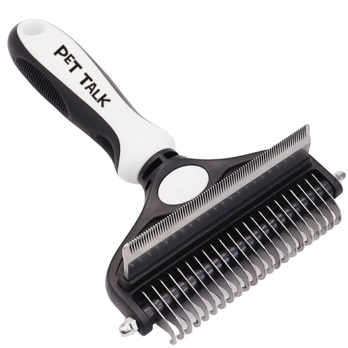 PETTALK Escova Rasqueteira 2x1 Removerdora de Pelos longo e curto para cachorro e gatos com 10 cores em Oferta na Shopee