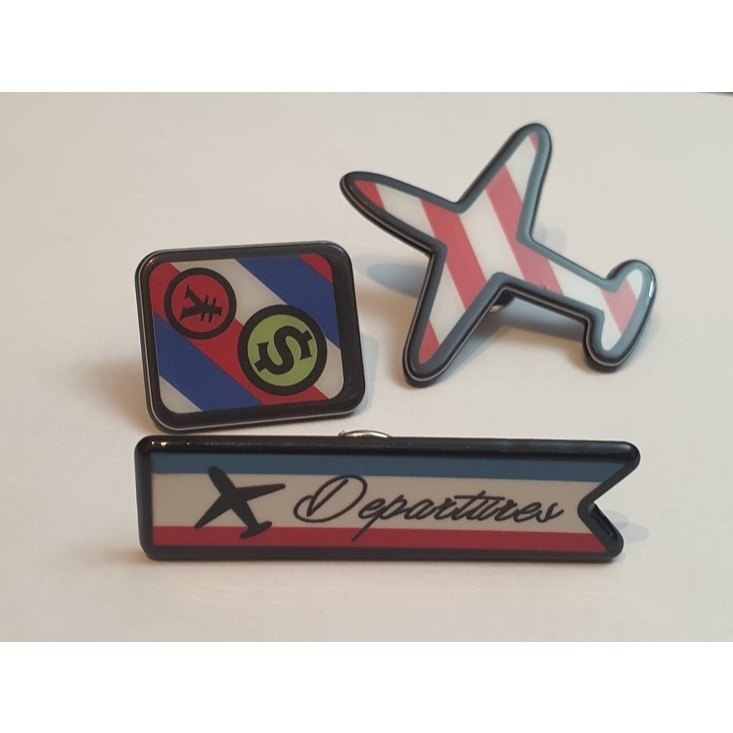 Kit 3 botons pin broche alfinete para jaqueta bonés etc tema aviação