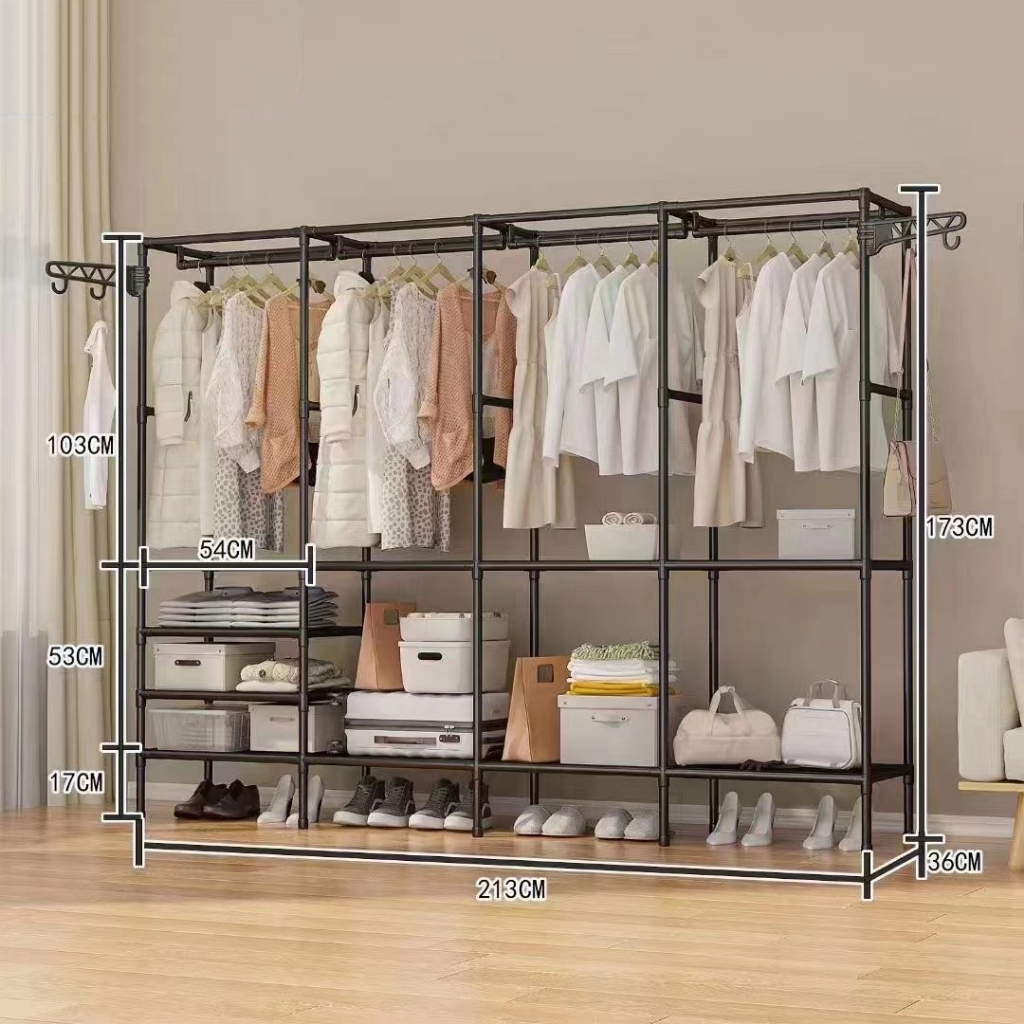 Estante Cabideiro Arara Guarda Roupas Sapateira Rack Organizadora