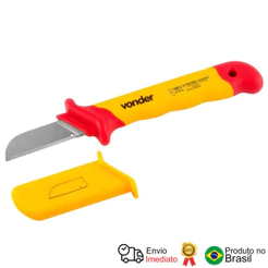 Faca Reta Para Desencapar Cabos 7 Isolada Iec60900 Vonder