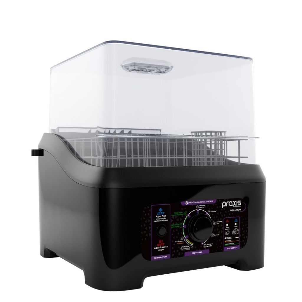 Lava Louças Portátil Semi Automática 127v Praxis Eletrodomésticos Lavadora de Mesa Bancada