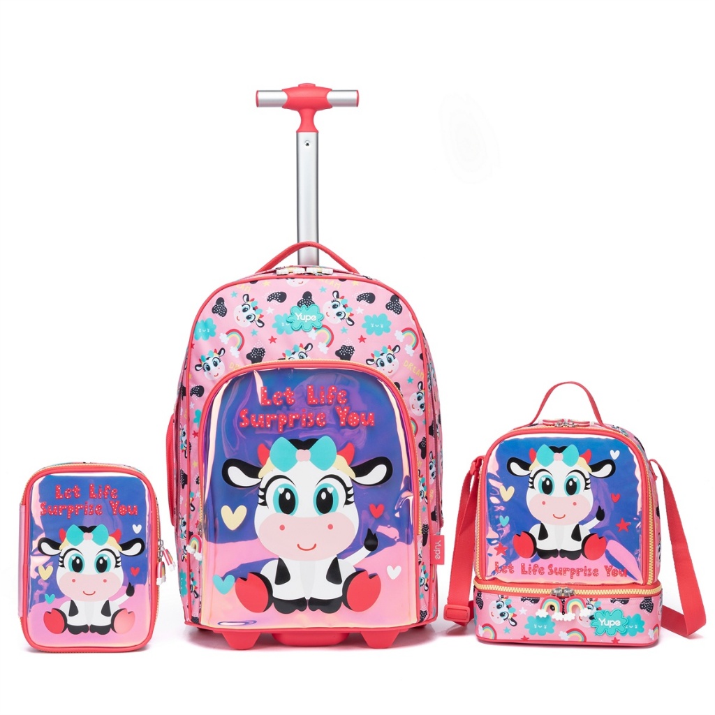 Mochila Infantil Bolsa De Rodinhas Estojo Lancheira Termica - Baby & Kids Fashion