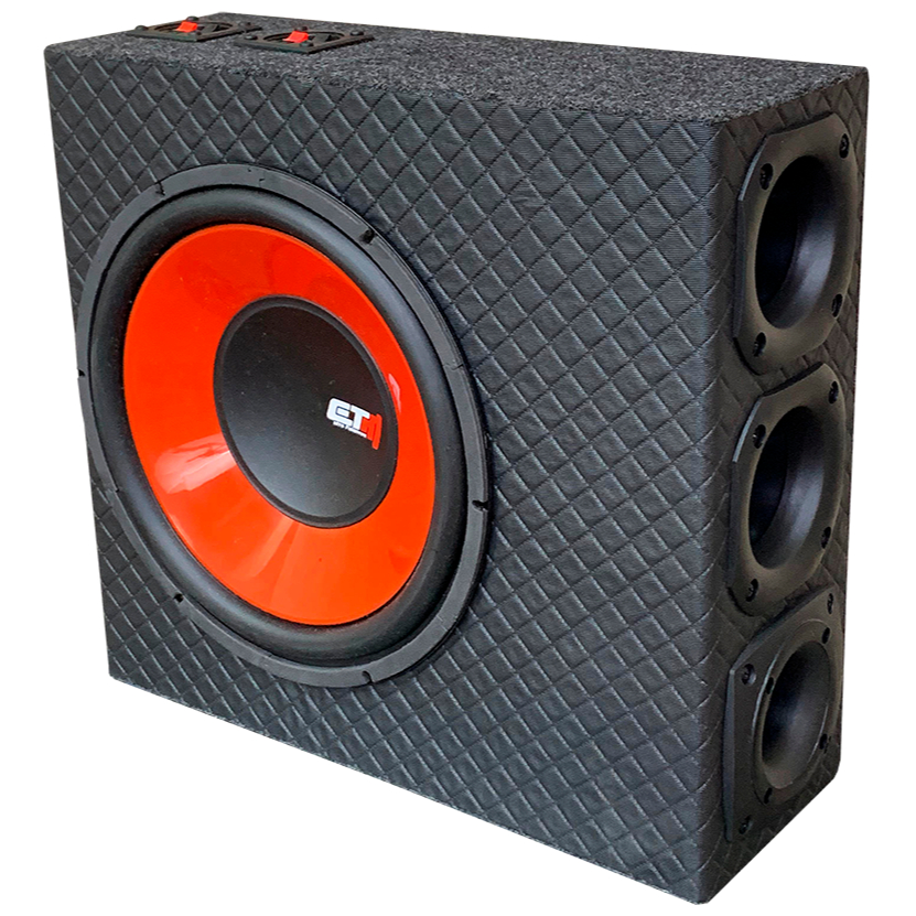 Som Automotivo Trio Caixa 12 Polegadas Slim 2 Driver Corneta Tweeter Completa Compacta Porta Malas - Spare Parts and Accessories for Vehicles