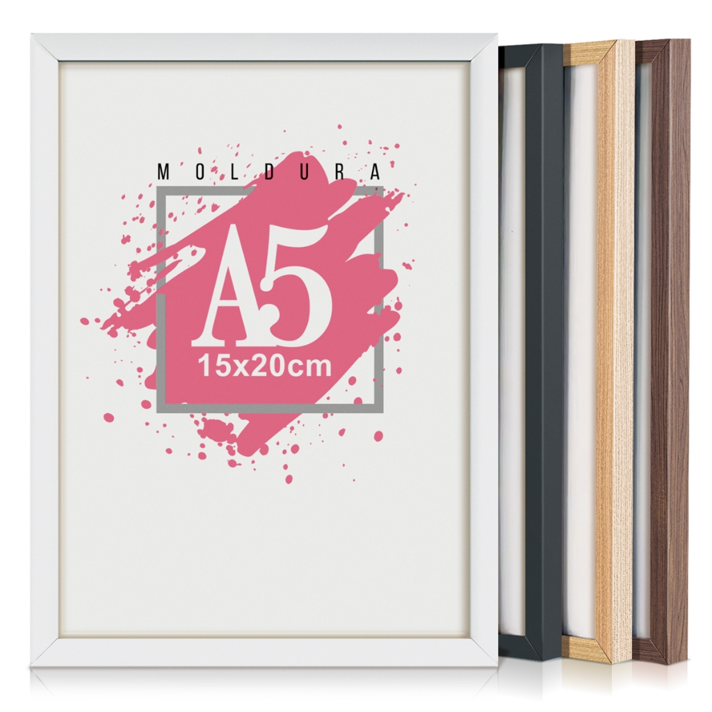 Moldura A5 Acetato Fundo Eucatex Para Artesanato Fotografia Certificado Pôster Porta Retrato