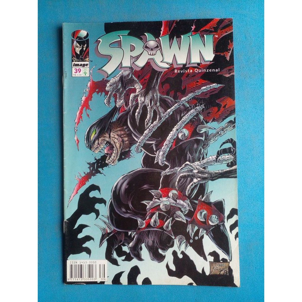 HQ Spawn nº 39 com Pôster Editora Abril Image Rafinha Gibi