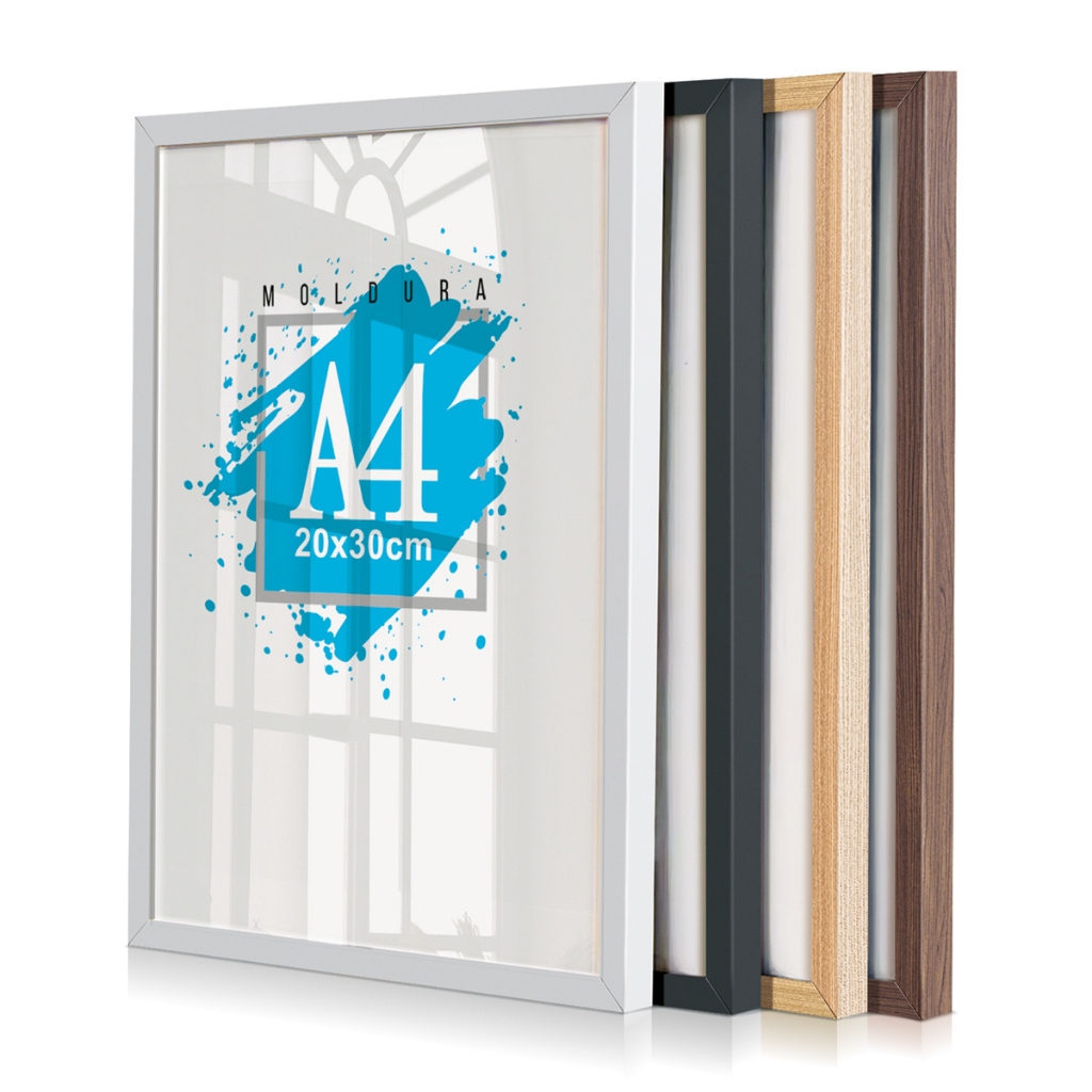 Kit 5 Molduras A4 20x30 Quadro Com Vidro Diploma Certificado em Oferta na Shopee