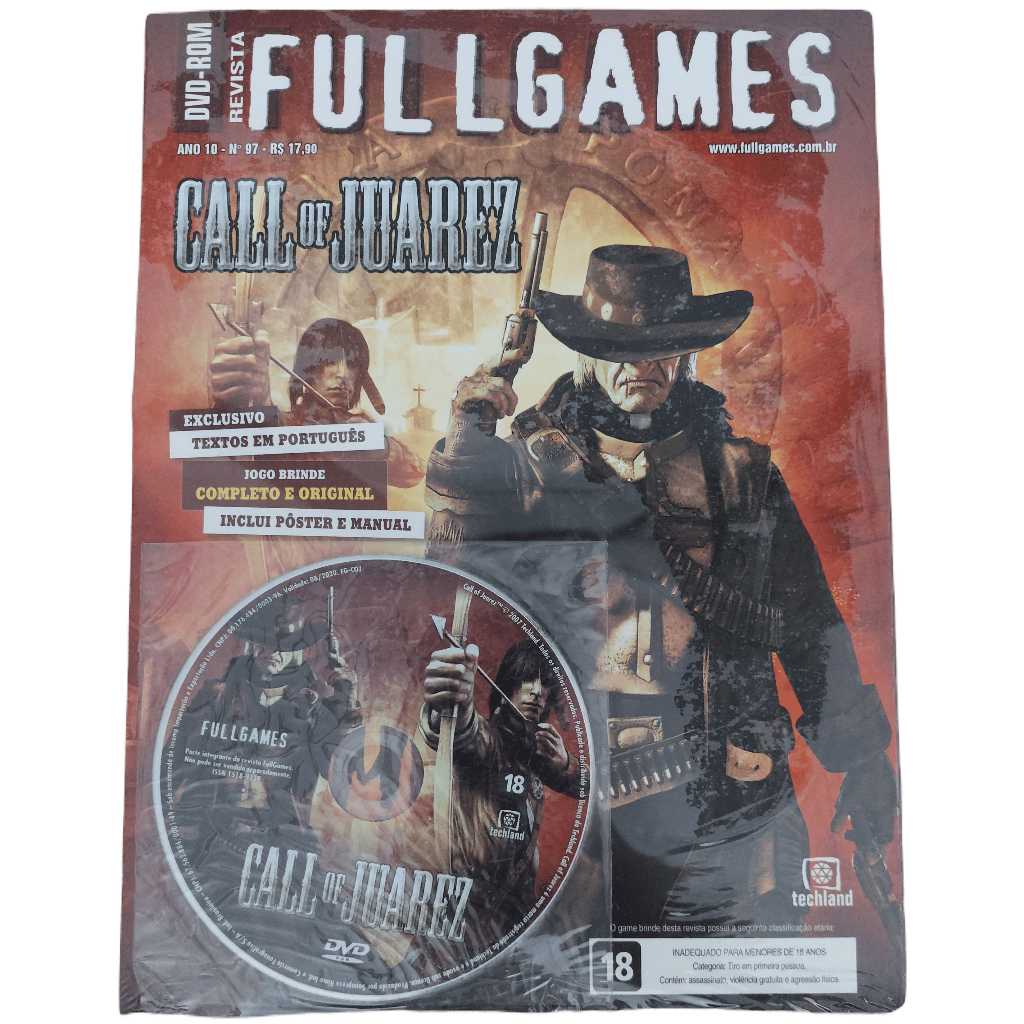 Call of Juarez - Revista FullGames - Ano 10 - Nº 97 - Game PC Original - Lacrada *RARIDADE*