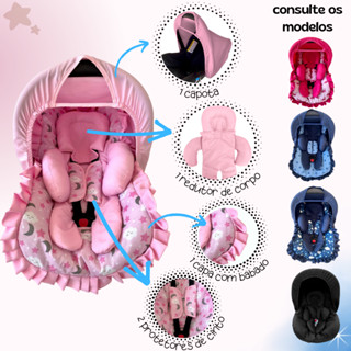 Kit 5 peças para bebê conforto Capa Protetor Cinto Capota Redutor 0-13 kg Galzerano Cosco ...