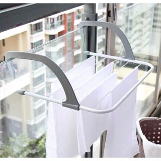Varal Portátil de Janela e Porta Para Apartamento Secador De Roupas Prático e Retrátil Varal de Pendurar 9382 em Oferta na Shopee
