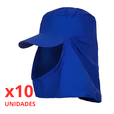 Kit 10 Bone Helanca Tipo Árabe Com Velcro Proteção Sol Poeira E Chuva CA44963