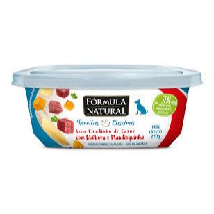 Ração Úmida Fórmula Natural Receitas Caseiras Cães Adultos Picadinho de Carne 270g