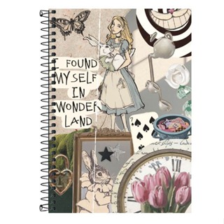 Caderno Personalizado ALICE IN WONDERLAND ALICE NO PAÍS DAS MARAVILHAS - 1 matéria, 10 matérias e 20 matérias em Oferta na Shopee