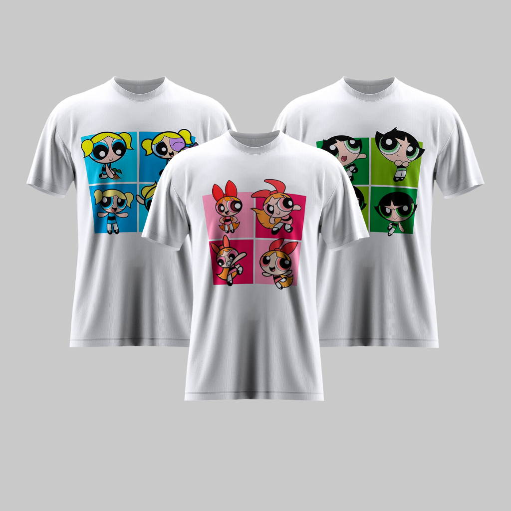 Camiseta Meninas Super Poderosas Florzinha Lindinha Docinho Desenho TV Camisa 100% Algodão