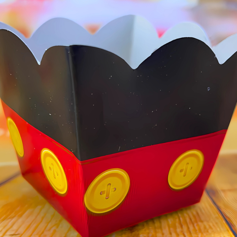 Detalhes do 10~60 KIT CACHEPÔ 8,5X8,5X7,8 DECORAÇÃO FESTAS MICKEY TEMA FESTA