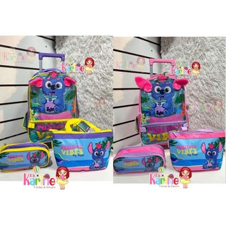 KIT MOCHILA ESCOLAR INFANTIL STITCH COM RODINHAS/MOCHILA LANCHEIRA TÉRMICA ESTOJO/MOCHILA COALA/MOCHILA PARA MENINA/YEPP