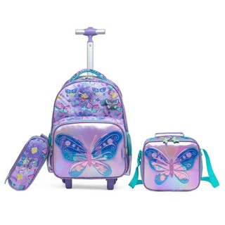 Kit Mochila Escolar Borboleta Feminino Resistente em Oferta na Shopee