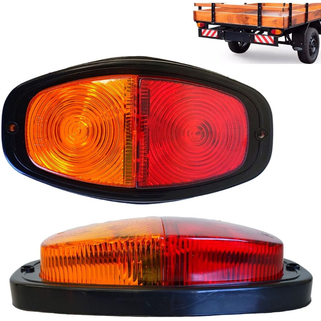 LANTERNA TRASEIRA CANOINHA CARRETA REBOQUE BICOLOR em Oferta na Shopee