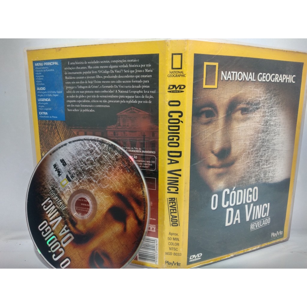 Dvd Documentário National Geo. O Código Da Vinci Revelado (Usado)