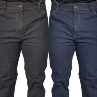 Kit 2 Calças Jeans com Elastano Masculina ate Plus Size para Trabalho Tradicional Corte Reto em Oferta na Shopee