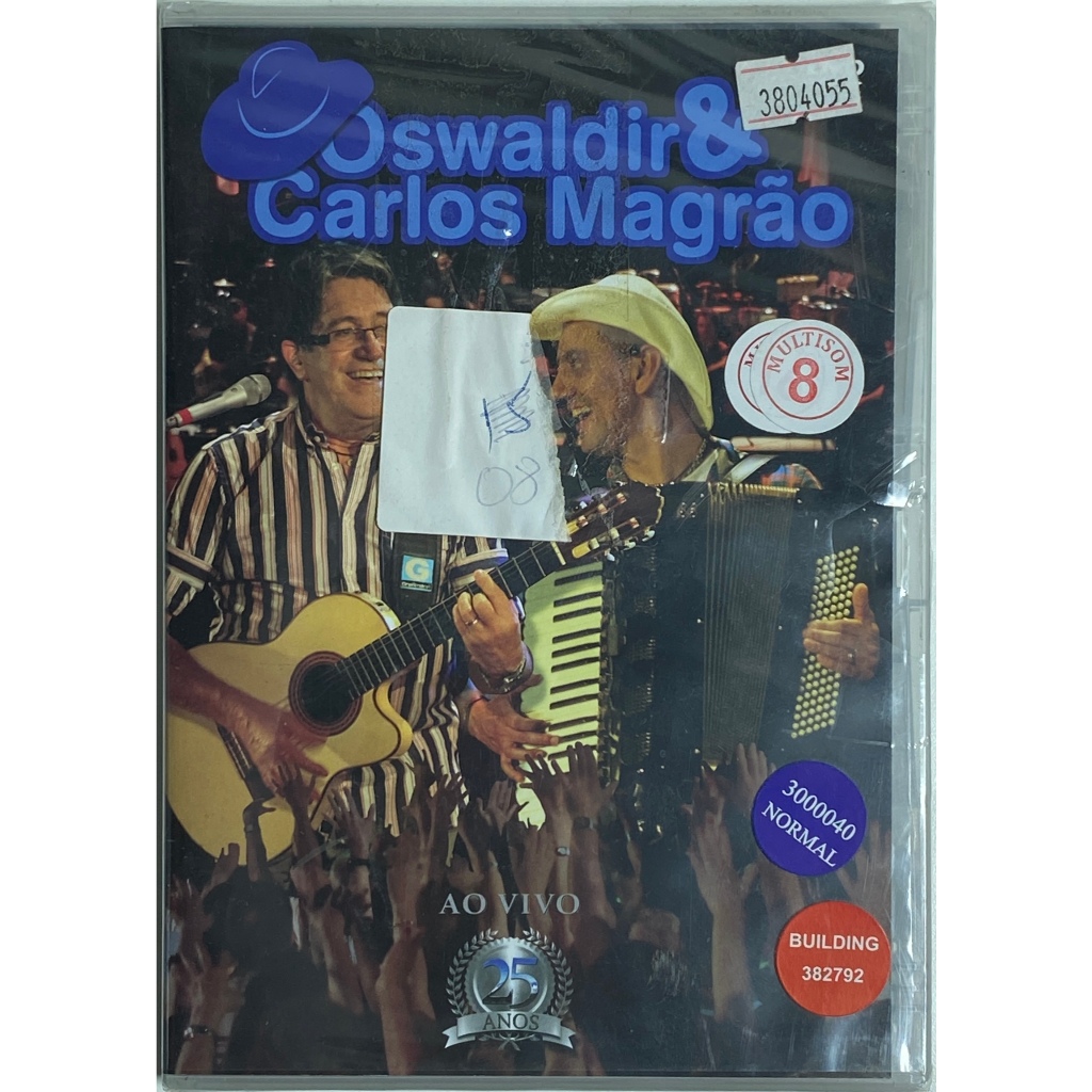 DVD - Oswaldir & Carlos Magrão - Ao Vivo: 25 Anos - Lacrado Original
