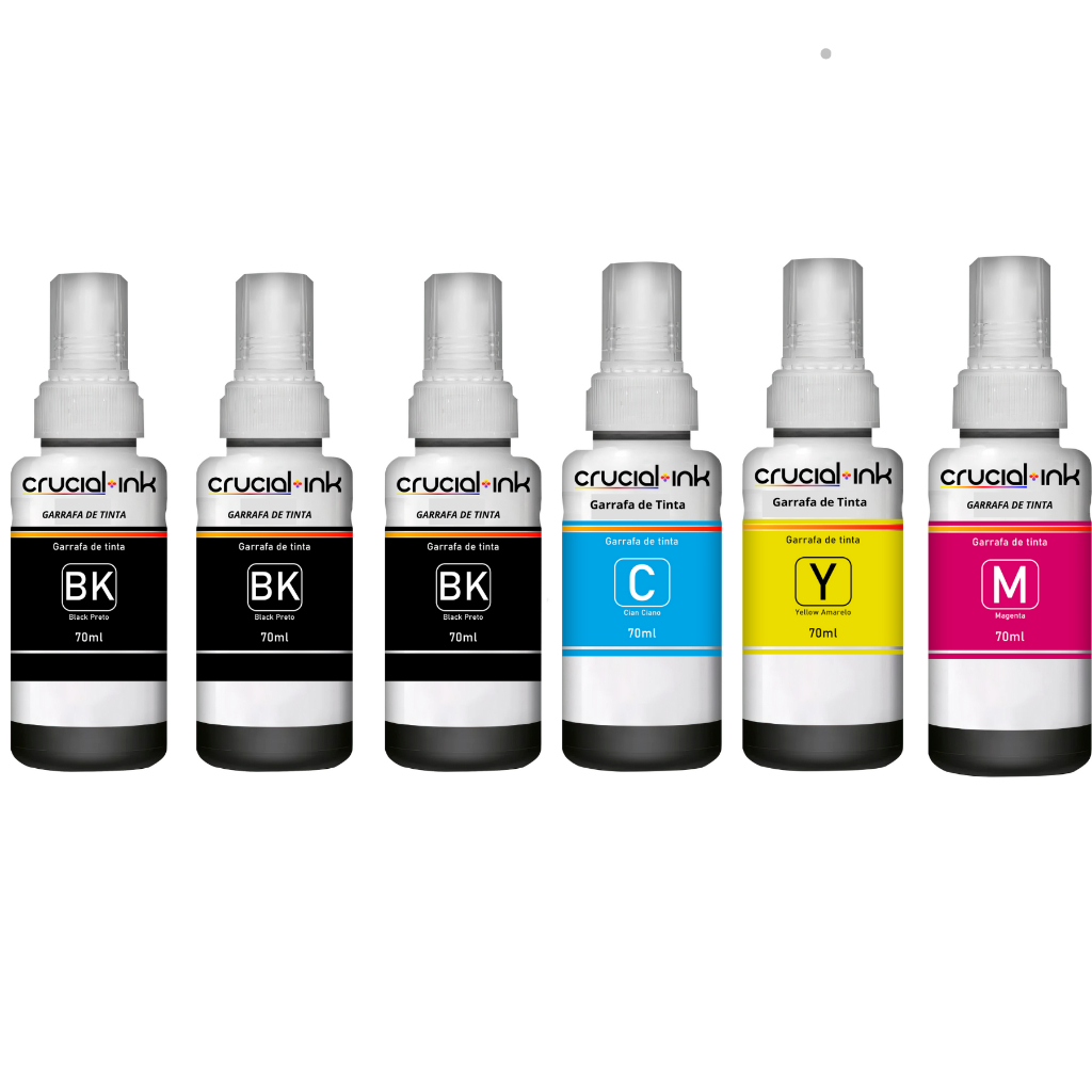 Kit 6 Tinta Para Epson L110, L120, L220, L365, L375, L380, L395, L475, L495 em Oferta na Shopee