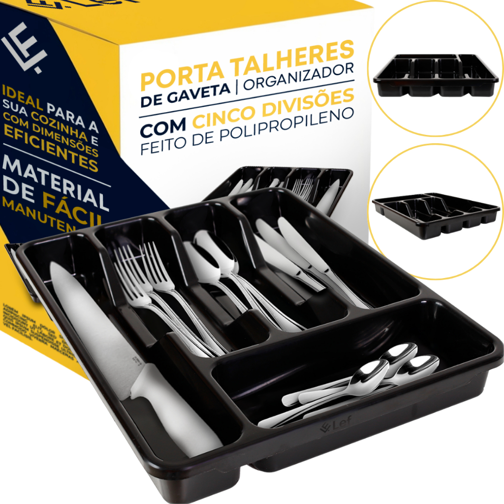 Porta talheres organizador de gaveta divisorias suporte resistente