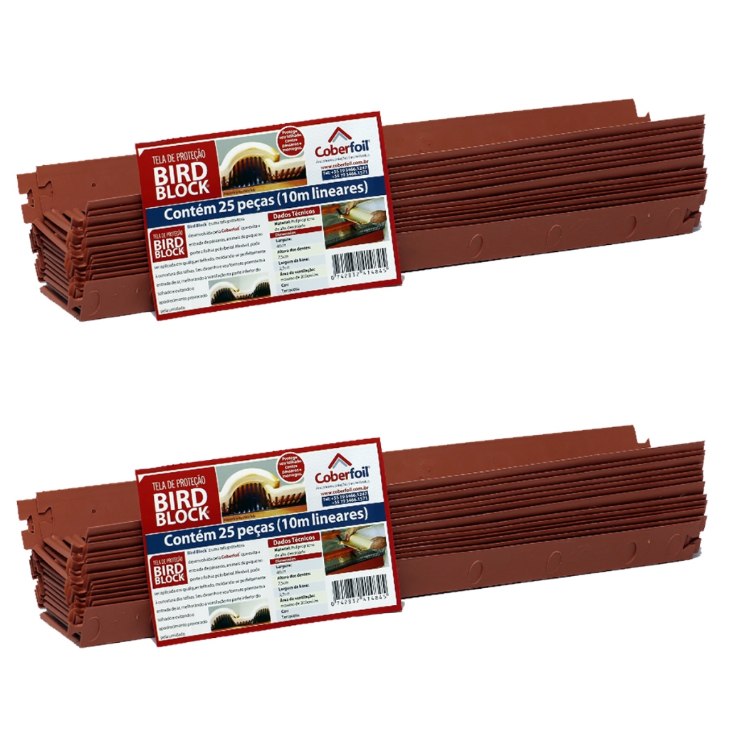 Passarinheira Universal Elo Terracota - 10 Metros Lineares - 25 Unidades por Pacote - Protetor Forro