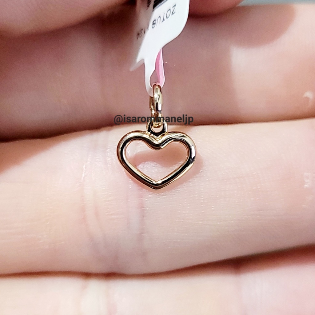 Pingente Rommanel Coração Vazado Amor Folheado A Ouro 18k - 542262 em Oferta na Shopee