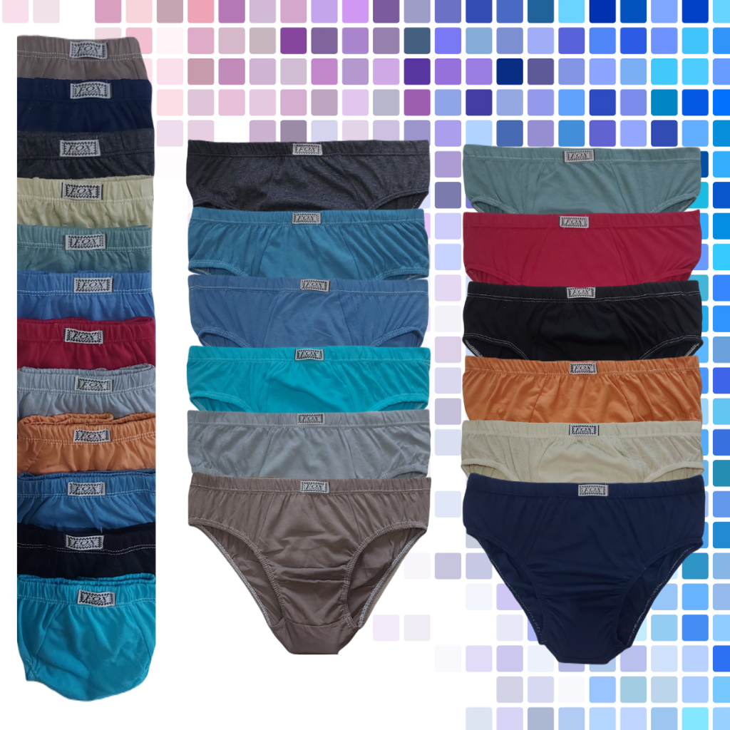 Cueca Masculina Adulto 100% Algodão Kit 3 Cores Modernas Tecido Super Macio Confortável e Respirável em Oferta na Shopee