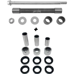 Kit Eixo Balança + Kit Bucha Pro Link FAZER 250 2008 a 2017 com Rolamentos de Agulhas.